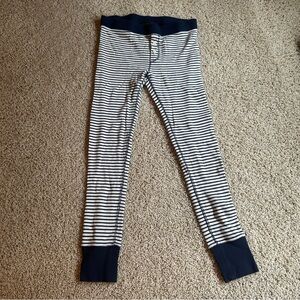 Jcrew navy and white striped pajama pants